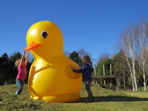 Giant duck girls