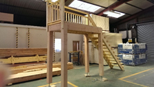 A beautiful set of external stairs made in our factory. Perfect for a Room in roof garage or car port