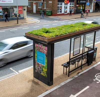 Bee bus stops showcase green roof versatility