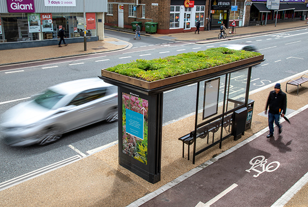 Bee bus stops showcase green roof versatility